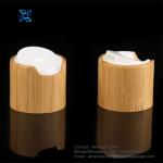 Press Flip Top Cap For Shampoo Bottle Bamboo Disc Cap For Cosmetic Bottle for sale