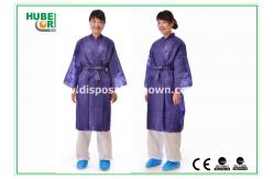 China Breathable Soft Nonwoven Polypropylene Disposable Bathrobe for Spa Sauna supplier