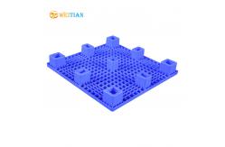 China 2000Kg Load Flat Injection Pallet 100 X 100 Cm HDPE Blue Material supplier