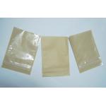 Clear Front Brown Kraft Paper Three Side Seal Bag For Cookies Packaging for sale