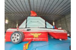 China Customized Inflatable Slide Fire Fighting Truck Carton Inflatable Double Dry Slides supplier