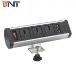 office power clamp-on desk edge socket /desktop clamp-on ac power outlet