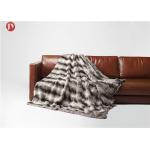 Tissavel Midweight Faux Fur Blanket Throw Ruched Chinchilla Customized Size for sale