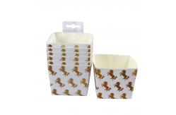 China PE coating Foil Horse Pattern Paper Baking Pans supplier