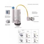 Water Saving 2 3 Dual Flush Valve For Toilet Cistern for sale