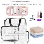 Waterproof Zippered 6 Pack Clear PVC Toiletry Bag With Handle