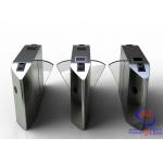 Full Automatic Flap Barrier Gate With Reader Card / Fingerprint Recognition For Gym / Club  Entrance for sale