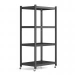 Home 4 Tiers Multi Size Round Tube Steel Shelf Rack for sale