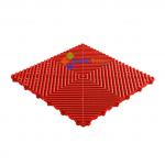 Red PP Interlocking Floor Tile 400*400mm For Use In Garages Workshop for sale