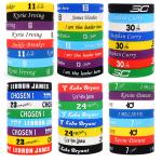 Custom Printed Silicone Wristbands Basketball Games Star Ball Promotion Multi Color Night Glow Luminous Silicone Band for sale