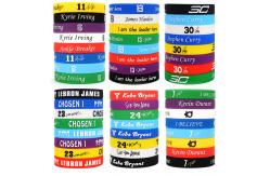 China Custom Printed Silicone Wristbands Basketball Games Star Ball Promotion Multi Color Night Glow Luminous Silicone Band supplier
