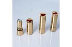 China Luxury Gloden 3.5g-5g Lipstick Tube Empty Container With Seal Ring supplier