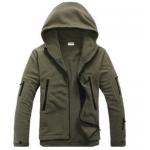 Custom Winter Mens Polar Fleece Jacket With Hood 100% Polyester Windproof