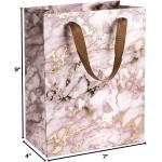 Customized Hot Stamping Kraft Paper Bag with Carry Handles and Recyclable Material