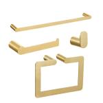 OEM Hotel SS 304 Bathroom Hardware Sets Golden Finished for sale