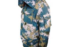 China Tactical Blue Camo Insulated Jacket Detachable Thermal Liner and Adjustable Waist Strap supplier