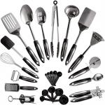 CU Stainless Steel Kitchen Utensil Sets , Uncorrosive Non Stick Kitchen Utensils for sale