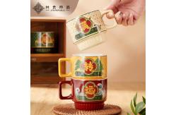 China Space-saving Ceramic Stacking Mug For Thanksgiving Presents supplier