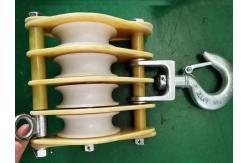 China 30KN Transmission Line Stringing Tools Insulated Nylon Sheave Hoisting Tackle supplier