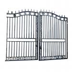 Modern Style Iron Main Gate Designs Steel Picket Fence Gate
