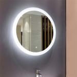 Wall Hanging Bathroom Mirror With Lights Adjustable Brightness Touch Screen Bathroom Mirror for sale