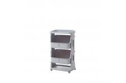 China H73CM Collapsible Plastic Laundry Basket With Wheels Contemporary supplier