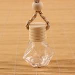 Empty Diamond Car Reed Diffuser Pendant 8ml Air Freshener Bottle And Wooden Lid
