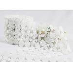 Scalloped Cotton Crochet Lace Trim / Cotton Lace Edging For Winter Dress for sale