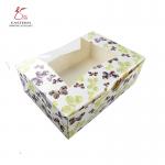Custom Printed Single Cake Packaging Boxes , Cardboard Pastry Boxes With Clear Window for sale