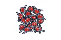 China Twill Iron On Custom Logo Embroidered Patches Heat Cut Border supplier