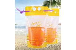 China Take away customized drinking bag clear plastic zipper pouch supplier