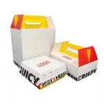 Customized Burger Box Disposable Fast Food Packaging Box Eco-friendly and Recyclable Kraft Paper for sale