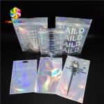 Metallic Label Sticker Holographic Foil Packaging Bags Self Adhesive For Edible Glitter / Shimmer for sale