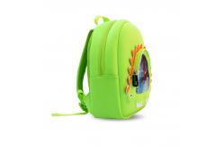 China Green Toddler Shark Backpack , Cool Kids Backpacks Neoprene Material supplier