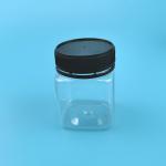 320ml Medicine Plastic Food Jars Square Honey PET Bottle With Tamper Evident Cap