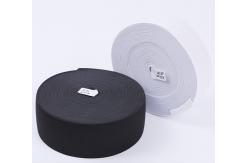China Large Stock Cheap 2 Inch Black Polyester Knitted Elastic For Garment supplier
