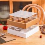 Square Food Gift Box For Camping Picnic Box Snack Platter Biscuits Afternoon Tea Fruit Lunch Box for sale