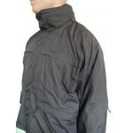 Stealth Black Military Parka with Detachable Thermal Liner and Utility Pockets