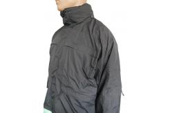 China Stealth Black Military Parka with Detachable Thermal Liner and Utility Pockets supplier