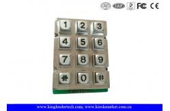China Vandal Proof Zink Alloy Metallic Keyboard With Backlit / 9 Pin Connector supplier