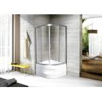 Tempered Glass Sliding Bathroom Shower Enclosure Arc Shape  Aluminum Framed