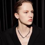 Custom Personality Stainless Steel Necklace Hip Hop Collarbone Choker Necklace for sale