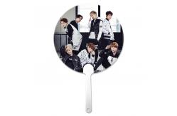 China Customized 0.6mm PET 16X17CM 3D Lenticular Hand Fans supplier