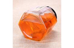 China Handmade Stackable Glass Jam Jar Hexagonal Shape Small For Food Storage supplier