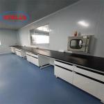 Modern Chemistry Lab Workbench 2 Drawers Laboaraotory Table Stainless Steel for sale