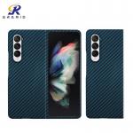 China Super Light Blue Aramid Fiber Phone Case For Samsung Z Fold 3 manufacturer