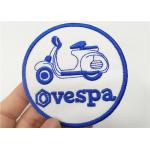Vespa Club Embroidery Hat Patches Round 3 Tall Embroidered Logo Badges for sale