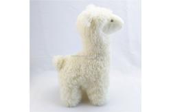 China Soft Standing Creative Plush Llama Alpaca Toy Custom Safe Kids Playing Embroidery Doll supplier