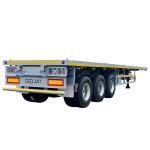 Two used three-axle flat semi-trailers with high cost performance. for sale