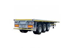 China Two used three-axle flat semi-trailers with high cost performance. supplier
